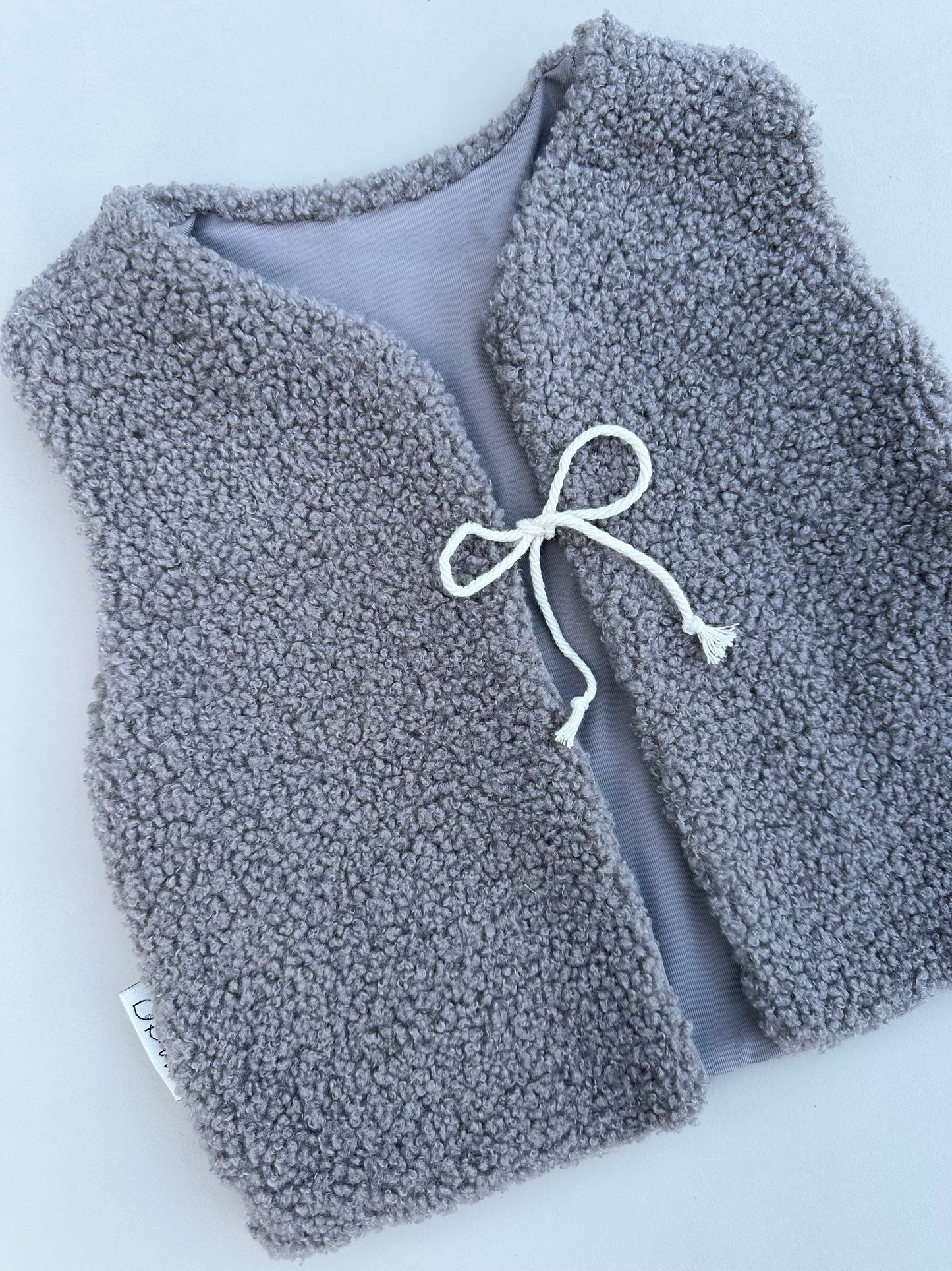 Teddy-Wendeweste Mini I beige & taupe