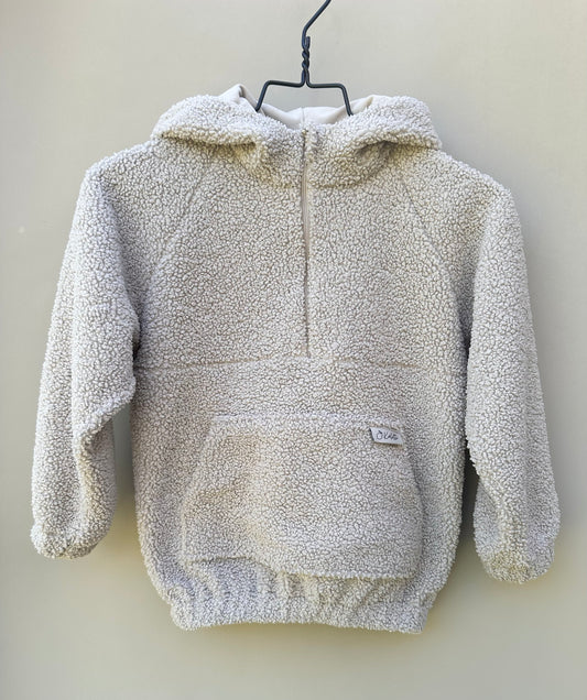Teddy-Hoodie Mama I beige & taupe
