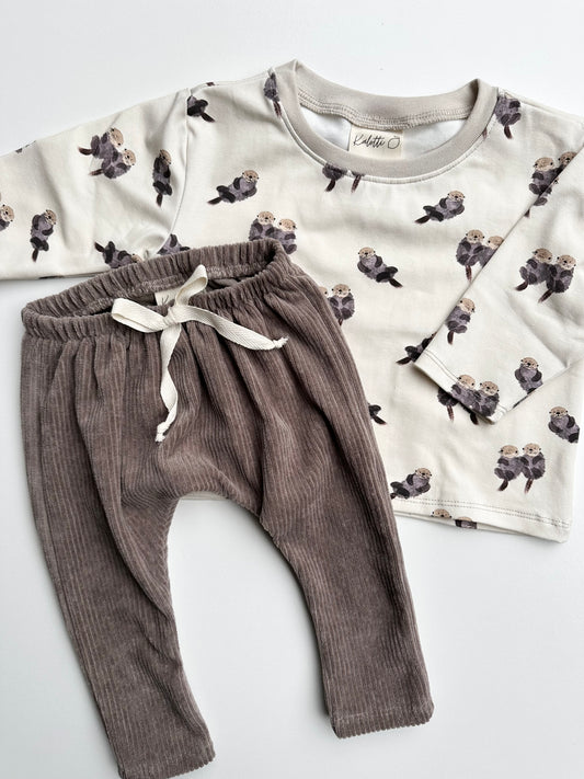 Oversized Langarmshirt I Otter