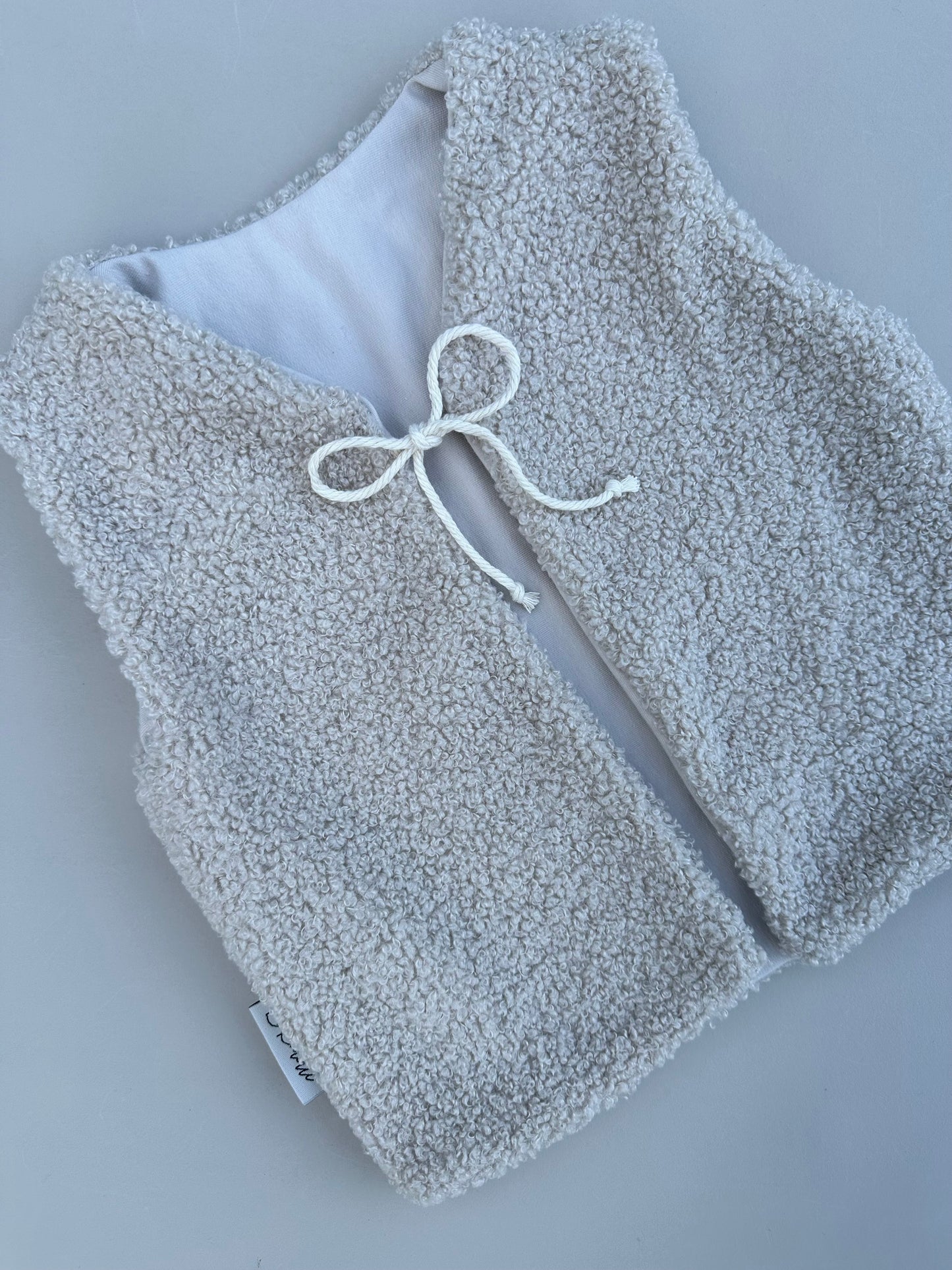 Teddy-Wendeweste Mini I beige & taupe