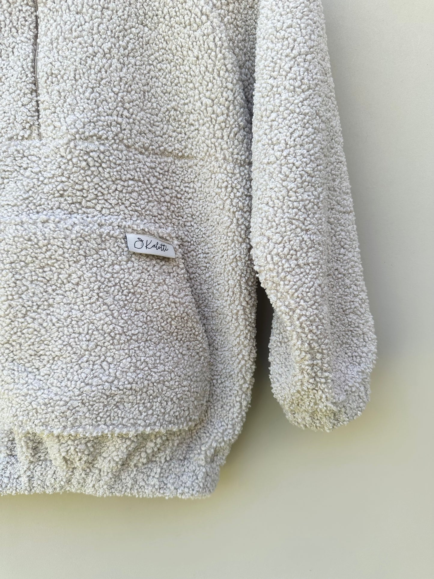 Teddy-Hoodie Mama I beige & taupe